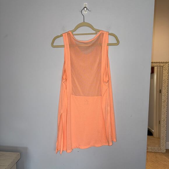 Nike Womens Dri-Fit Activewear Tank Top Size Large Mesh Back Asymmetrical Hem - Picture 10 of 10